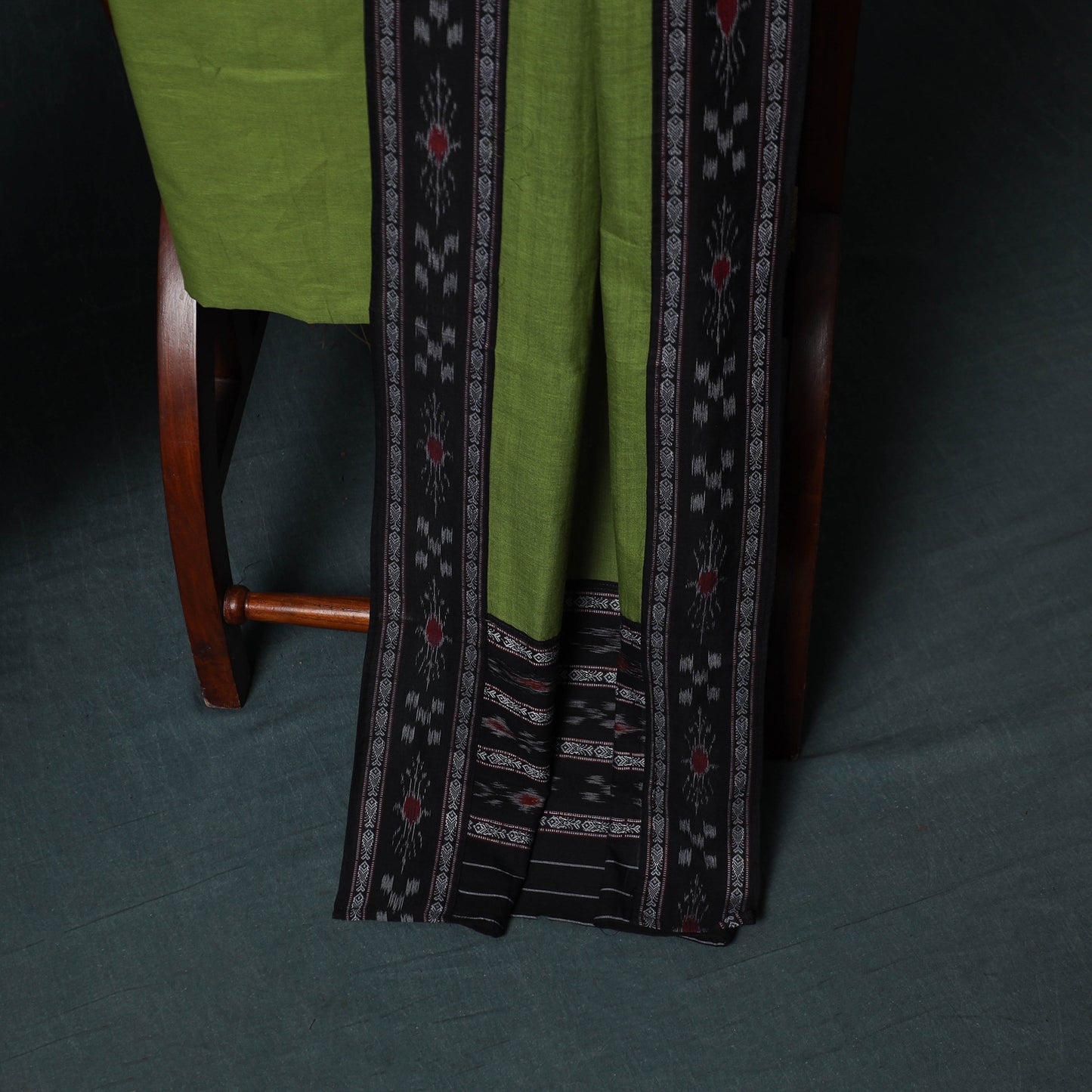 Handloom Cotton 3pc Unstitched Sambalpuri Ikat Dress Material Suit Set 12