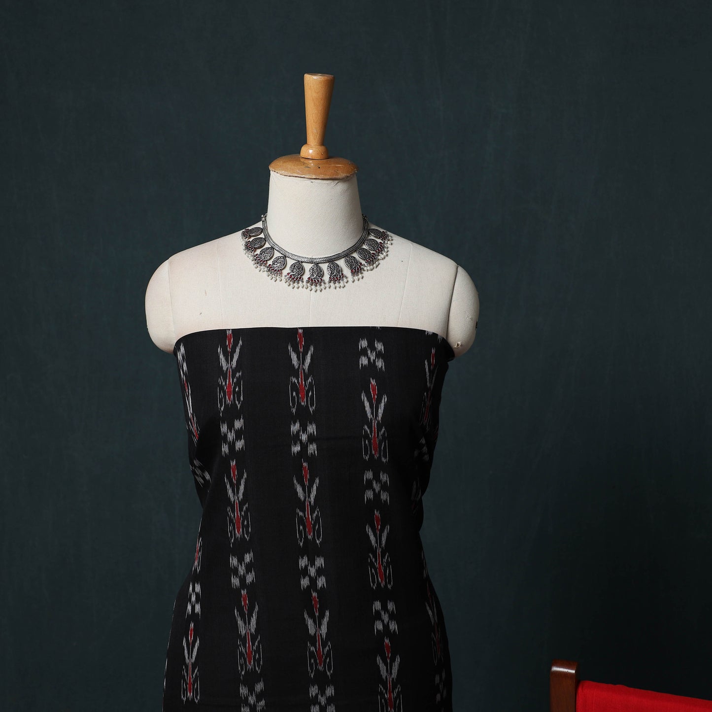 Handloom Cotton 3pc Unstitched Sambalpuri Ikat Dress Material Suit Set 15