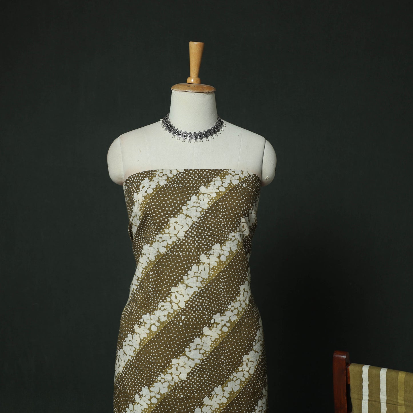 Hand Block Kutch Batik Print Cotton 3pc Unstitched Dress Material Suit Set 04