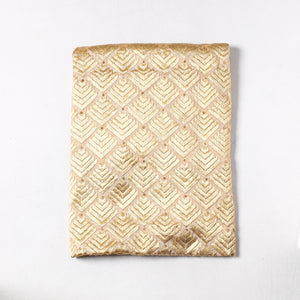 Traditional Phulkari Embroidered Chinnon Precut Fabric (1.3 meter) 10
