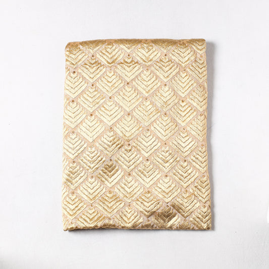 Traditional Phulkari Embroidered Chinnon Precut Fabric (1.3 meter) 10