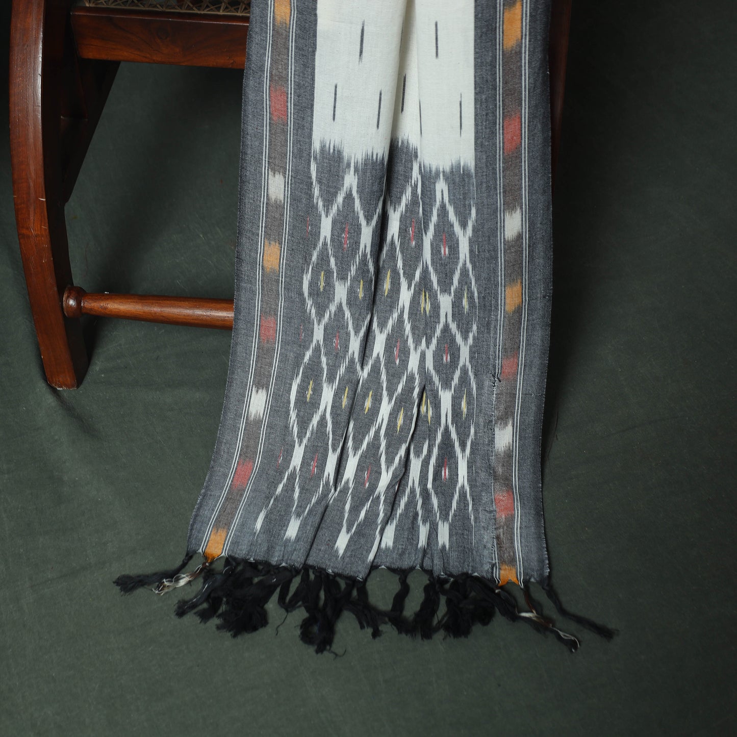 Pochampally Ikat Woven Cotton 3pc Unstitched Dress Material Suit Set 06