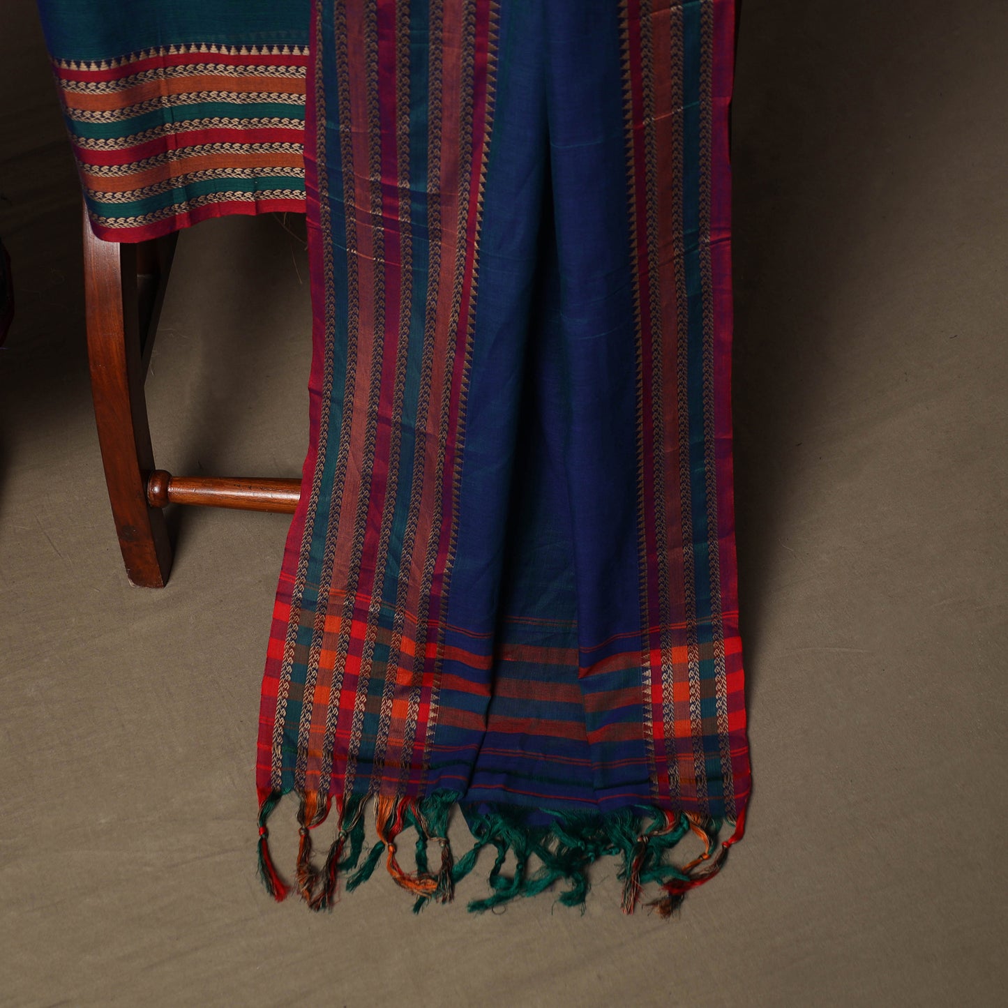 Dharwad Cotton 3pc Unstitched Dress Material Suit Set with Woven Border 69