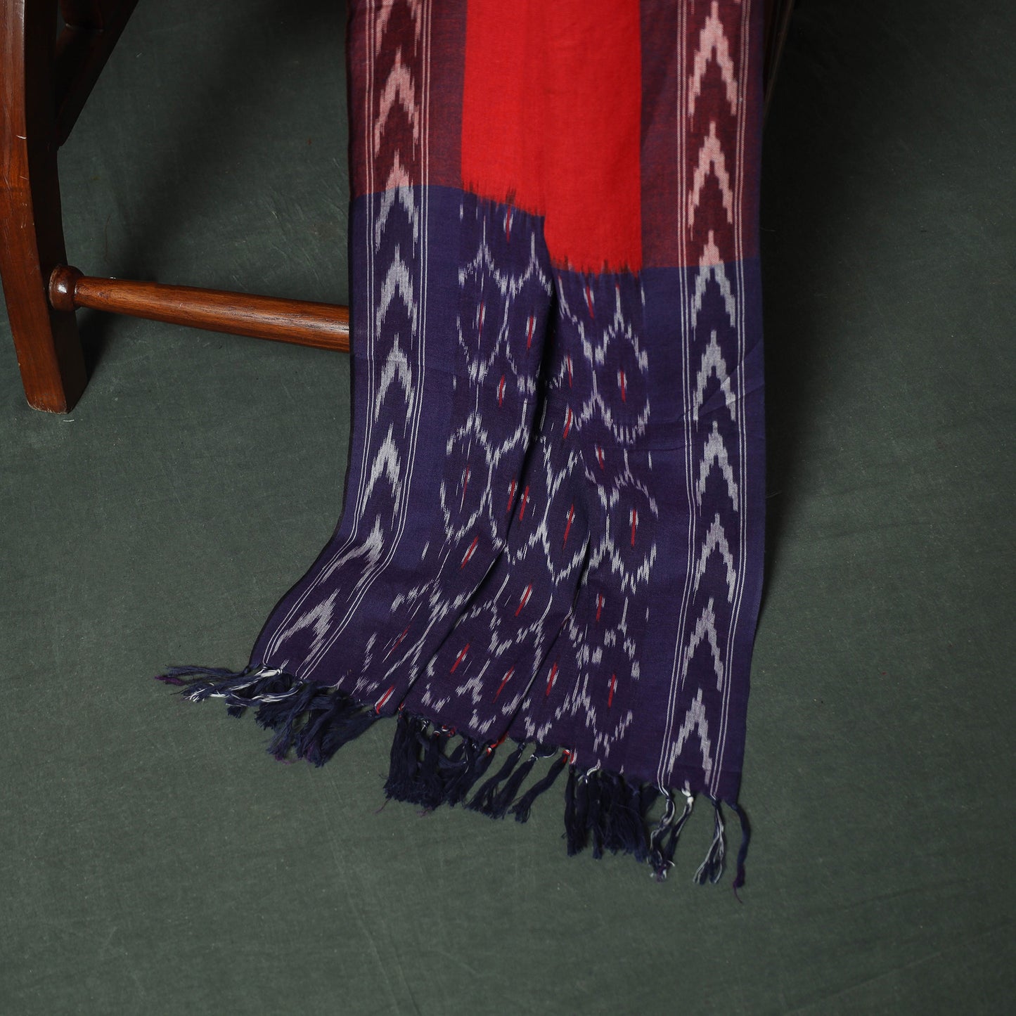 Pochampally Ikat Woven Cotton 3pc Unstitched Dress Material Suit Set 09