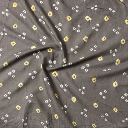 Grey - Kutch Bandhani Tie-Dye Mul Cotton Precut Fabric (1.3 meter) 33