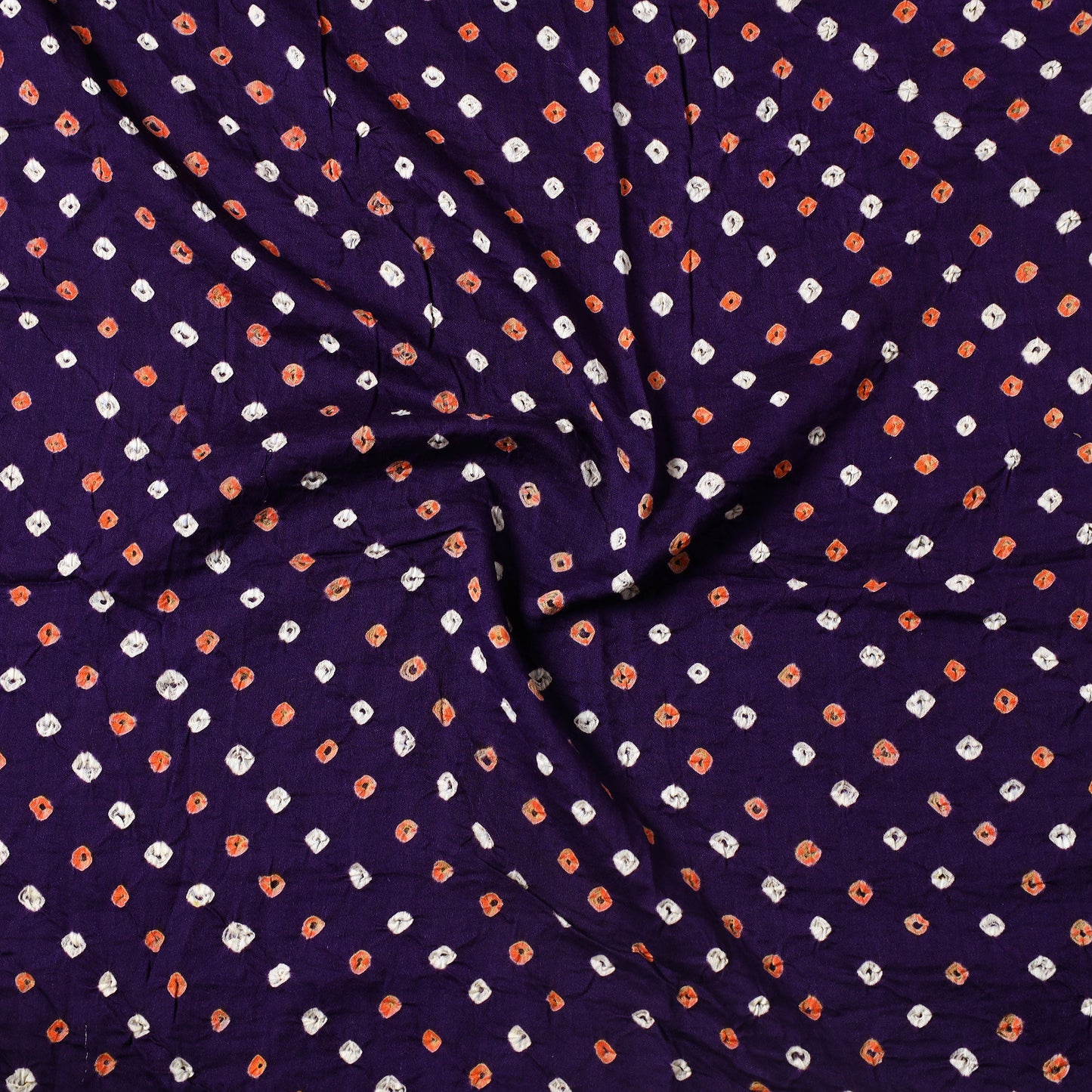 Blue - Kutch Bandhani Tie-Dye Mul Cotton Precut Fabric (1.3 meter) 35
