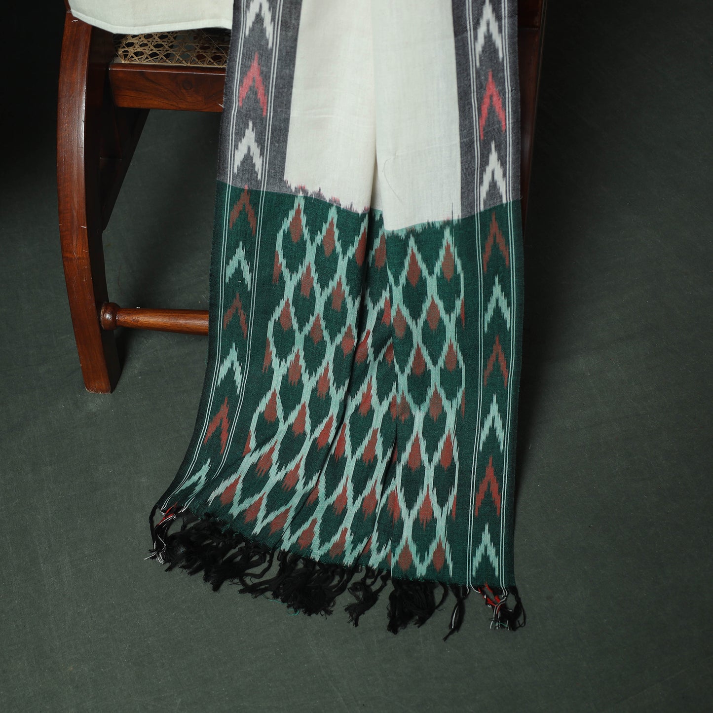 Pochampally Ikat Woven Cotton 3pc Unstitched Dress Material Suit Set 15