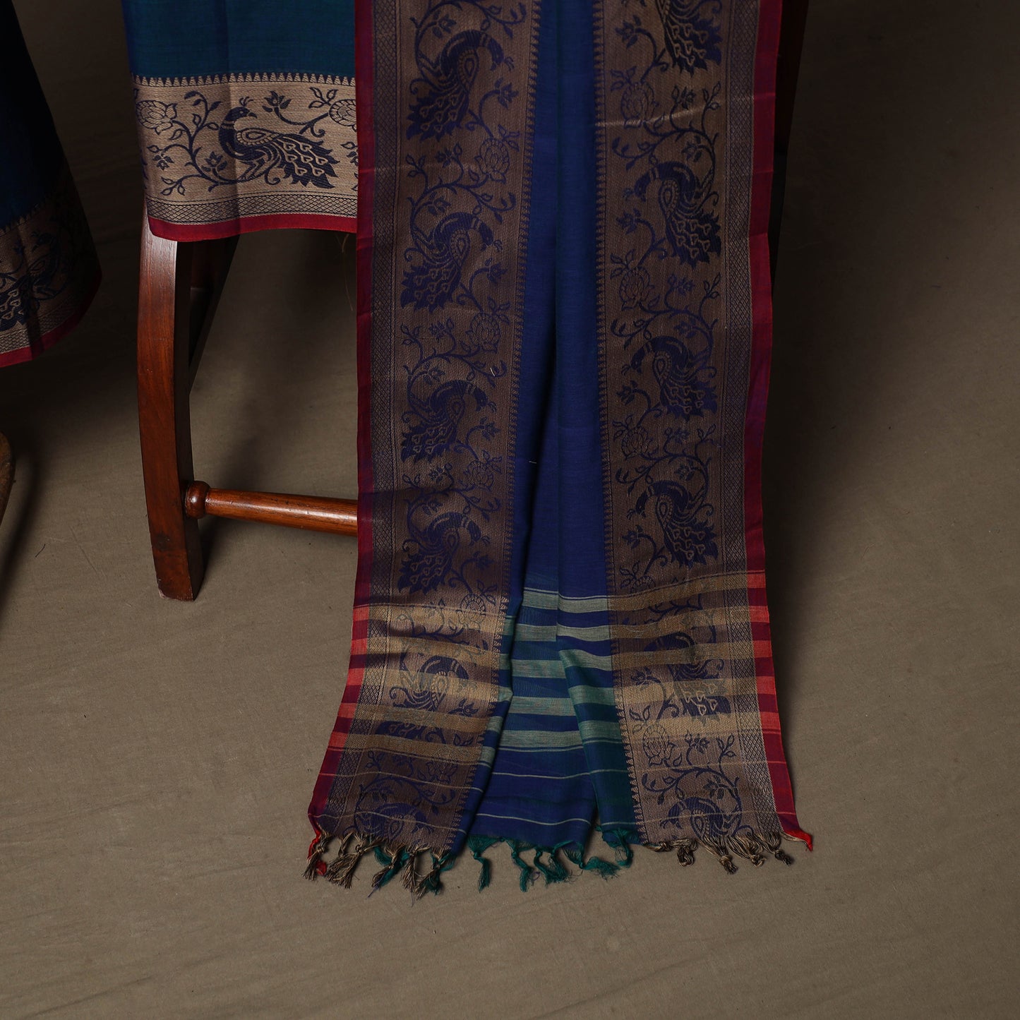 Dharwad Cotton 3pc Unstitched Dress Material Suit Set with Woven Border 61