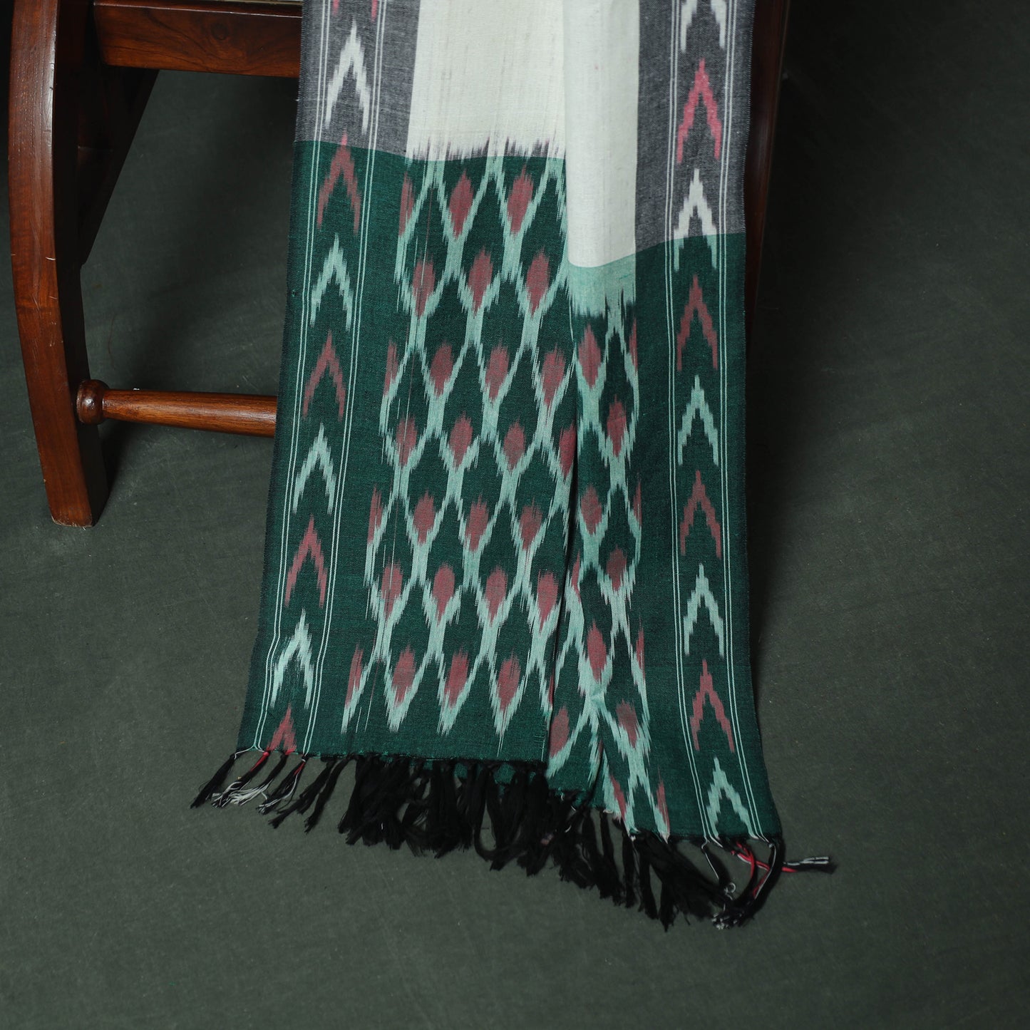 Pochampally Ikat Woven Cotton 3pc Unstitched Dress Material Suit Set 17