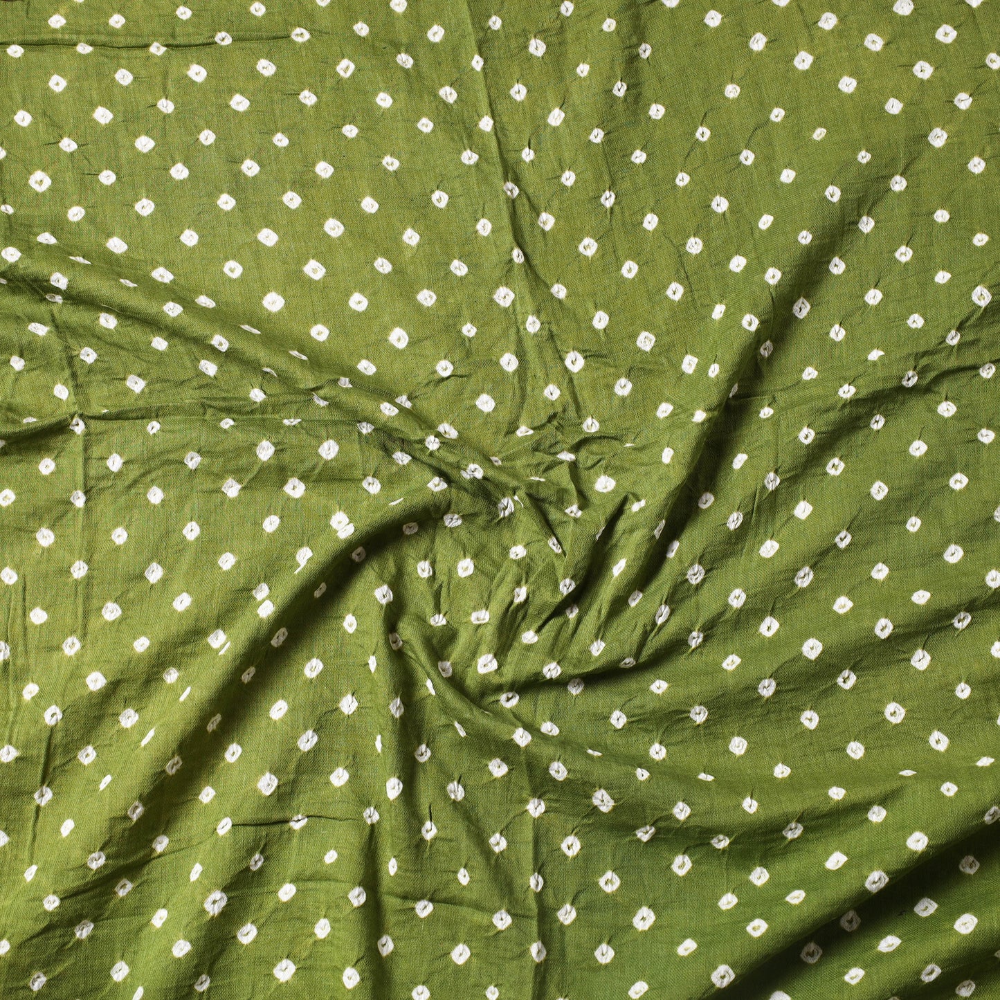 Green - Kutch Bandhani Tie-Dye Cotton Precut Fabric 58