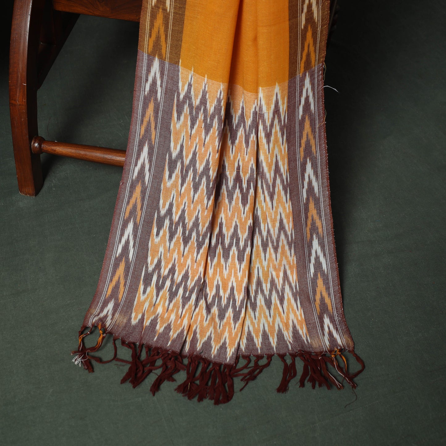 Pochampally Ikat Woven Cotton 3pc Unstitched Dress Material Suit Set 19