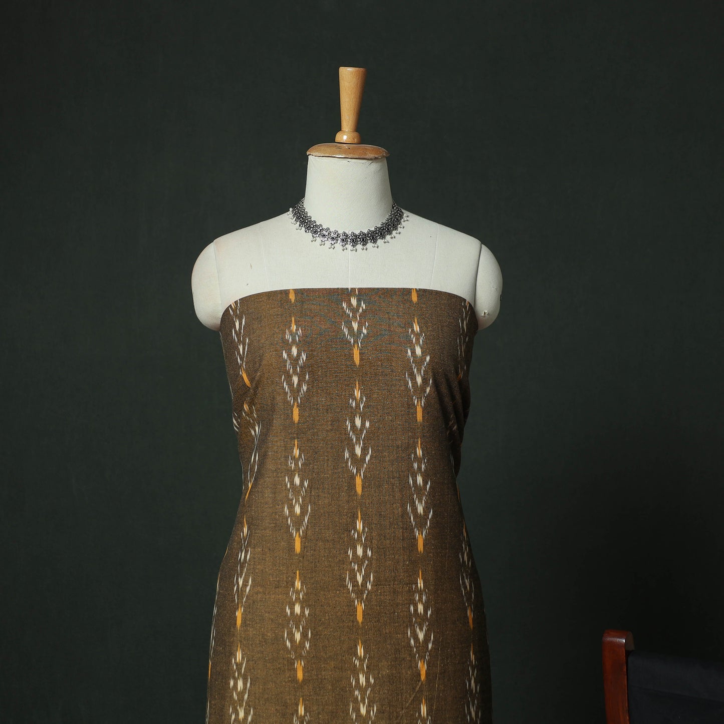 Pochampally Ikat Woven Cotton 3pc Unstitched Dress Material Suit Set 20