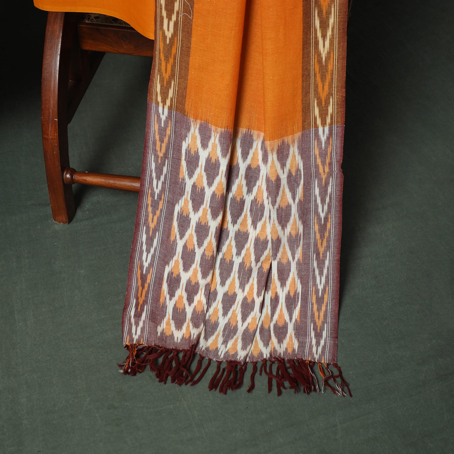 Pochampally Ikat Woven Cotton 3pc Unstitched Dress Material Suit Set 21