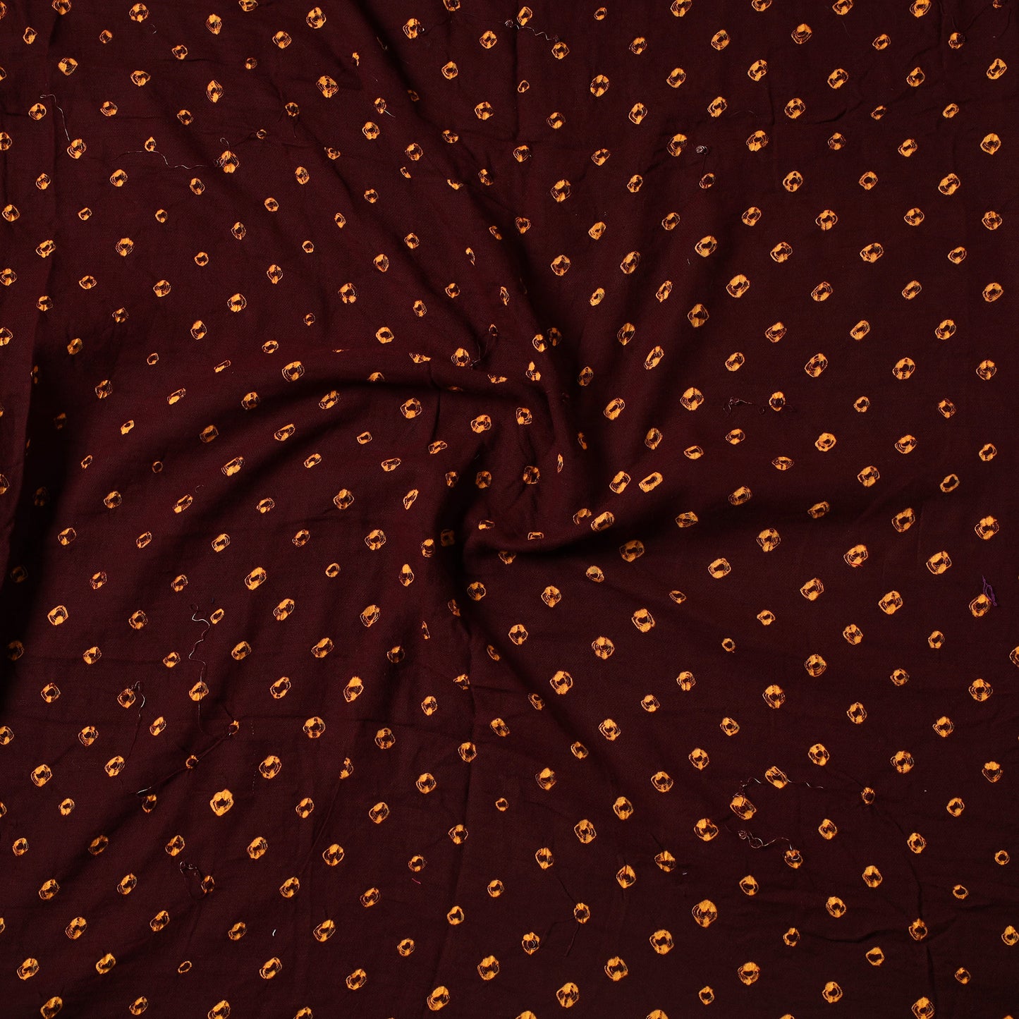 Brown - Kutch Bandhani Tie-Dye Cotton Precut Fabric 59