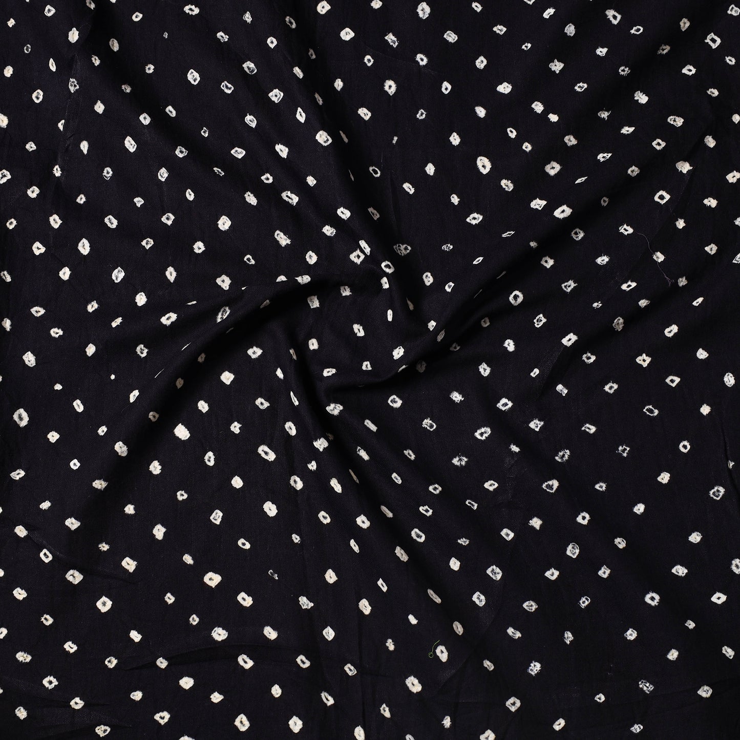 Black - Kutch Bandhani Tie-Dye Cotton Precut Fabric (1.15 meter) 63