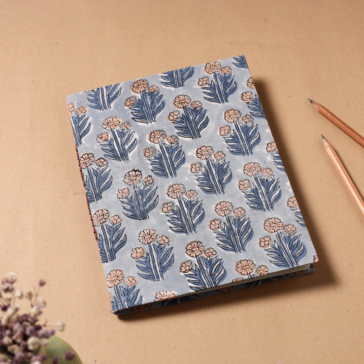 Sanganeri Fabric Cover Handmade Paper Notebook