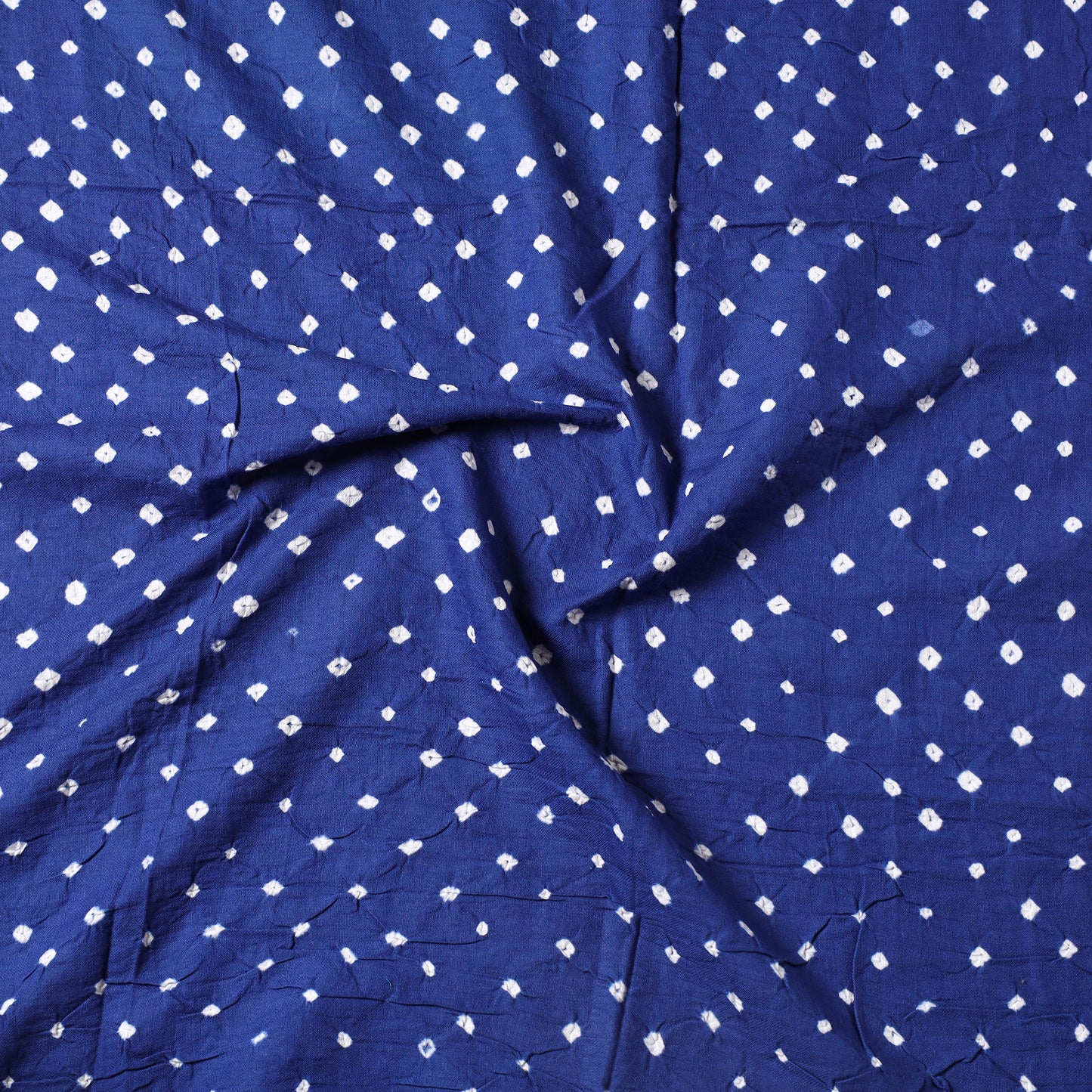 Blue - Kutch Bandhani Tie-Dye Cotton Precut Fabric (0.8 meter) 64