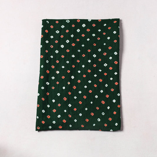 Green - Kutch Bandhani Tie-Dye Cotton Precut Fabric (0.7 meter) 71