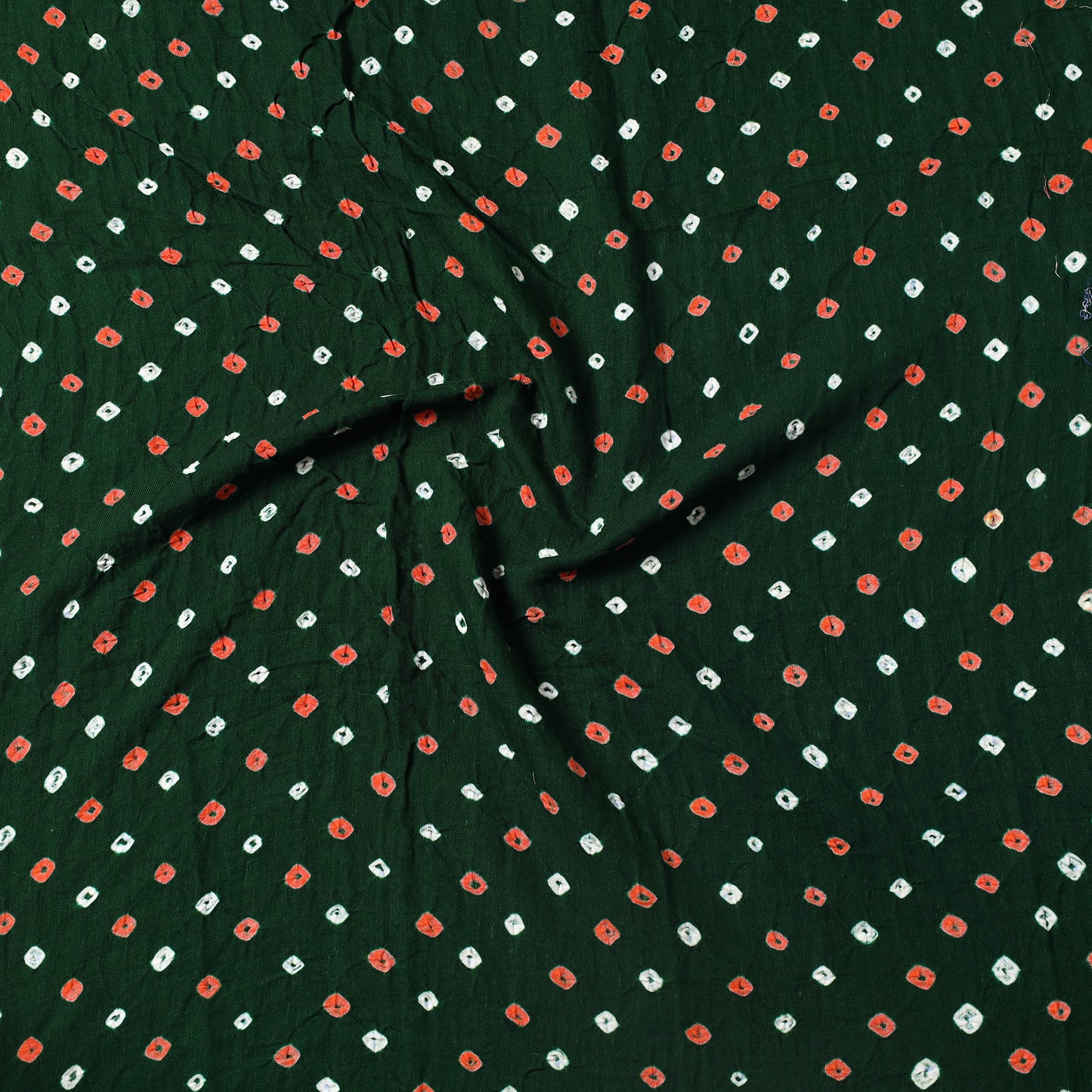 Green - Kutch Bandhani Tie-Dye Cotton Precut Fabric (0.7 meter) 71