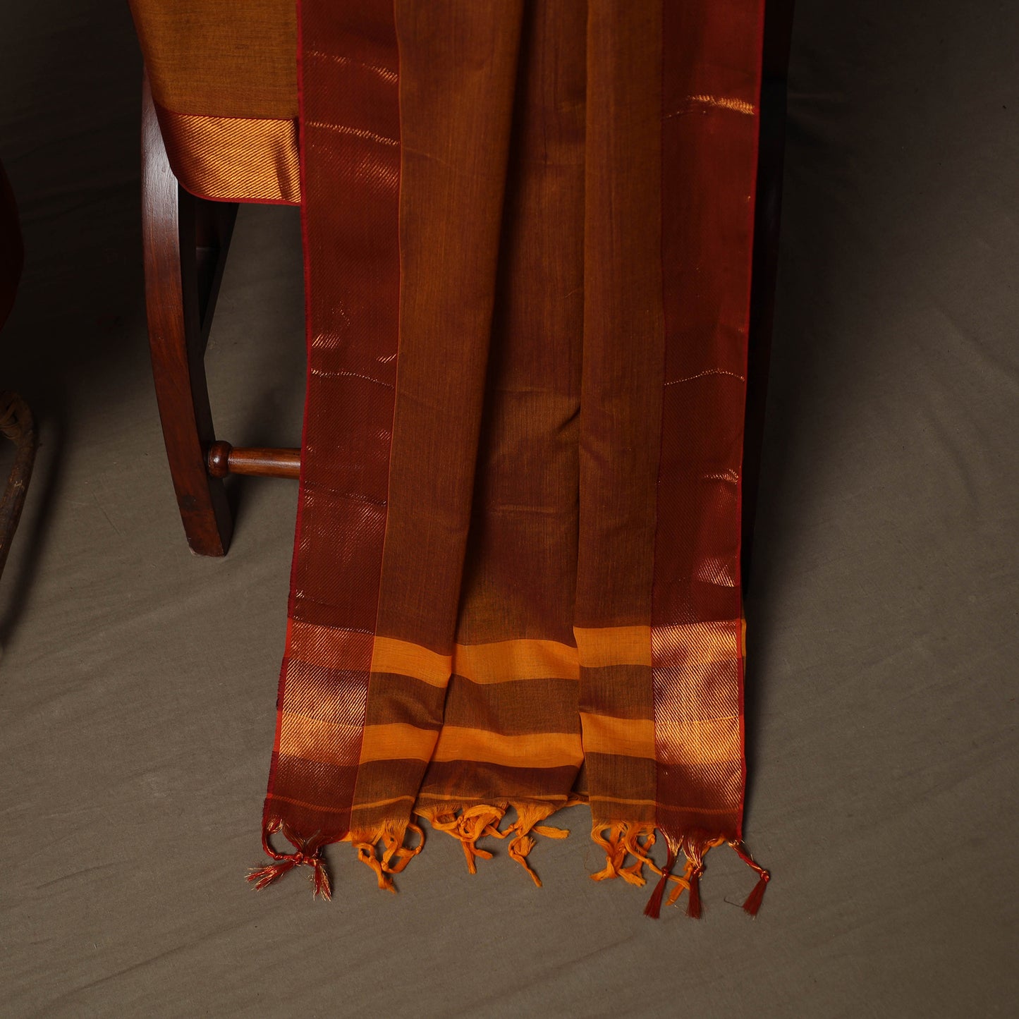 Dharwad Cotton 3pc Unstitched Dress Material Suit Set with Woven Border 49
