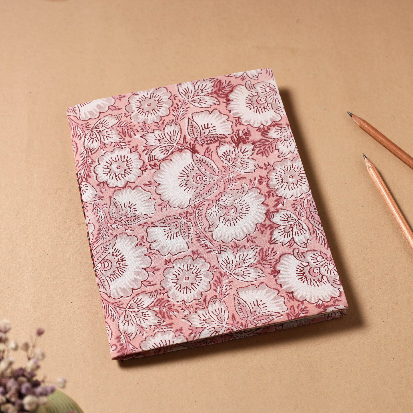 Sanganeri Fabric Cover Handmade Paper Notebook
