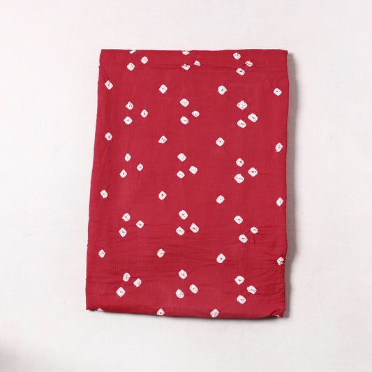 Red - Kutch Bandhani Tie-Dye Cotton Precut Fabric (1.35 meter) 78