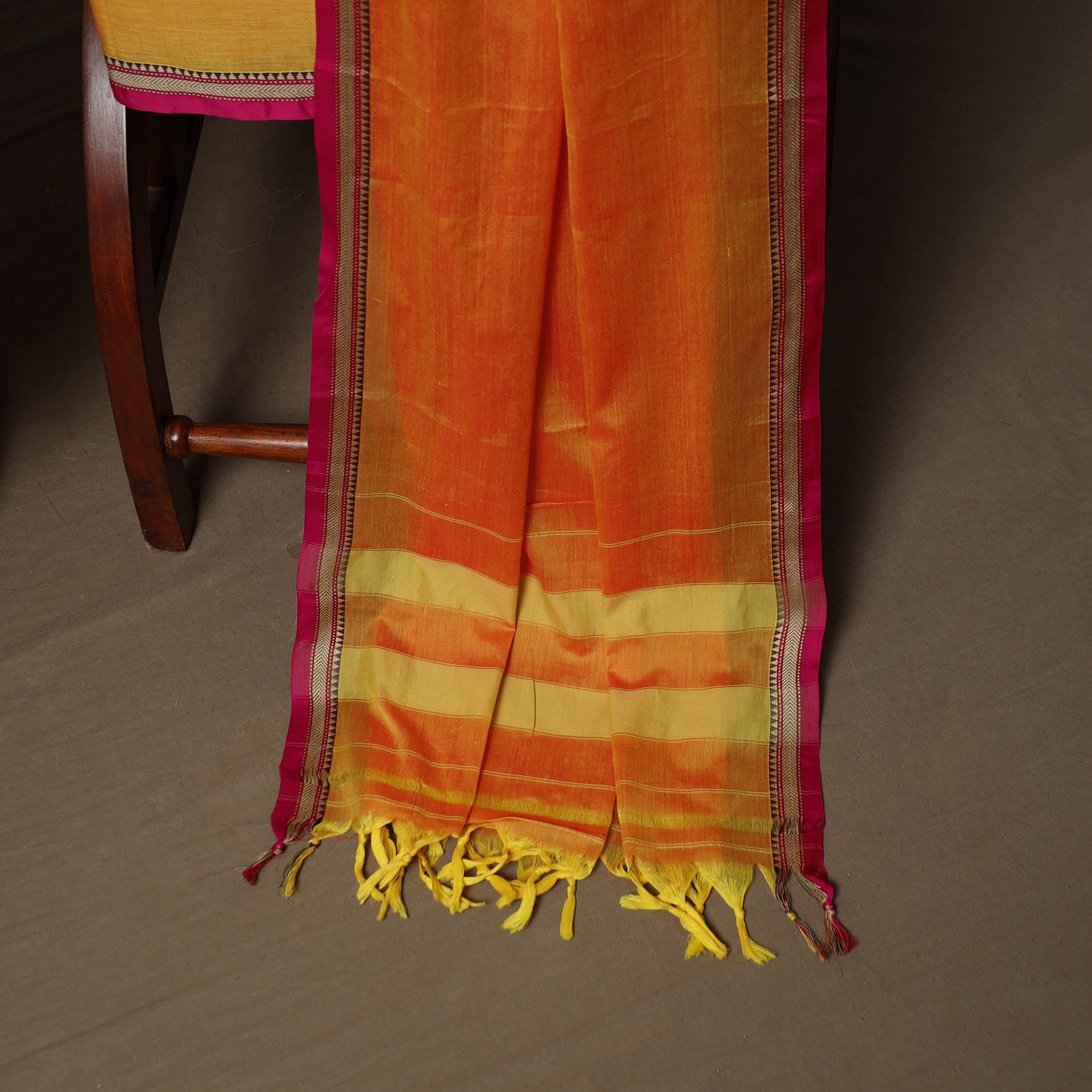 Dharwad Cotton 3pc Unstitched Dress Material Suit Set with Woven Border 44