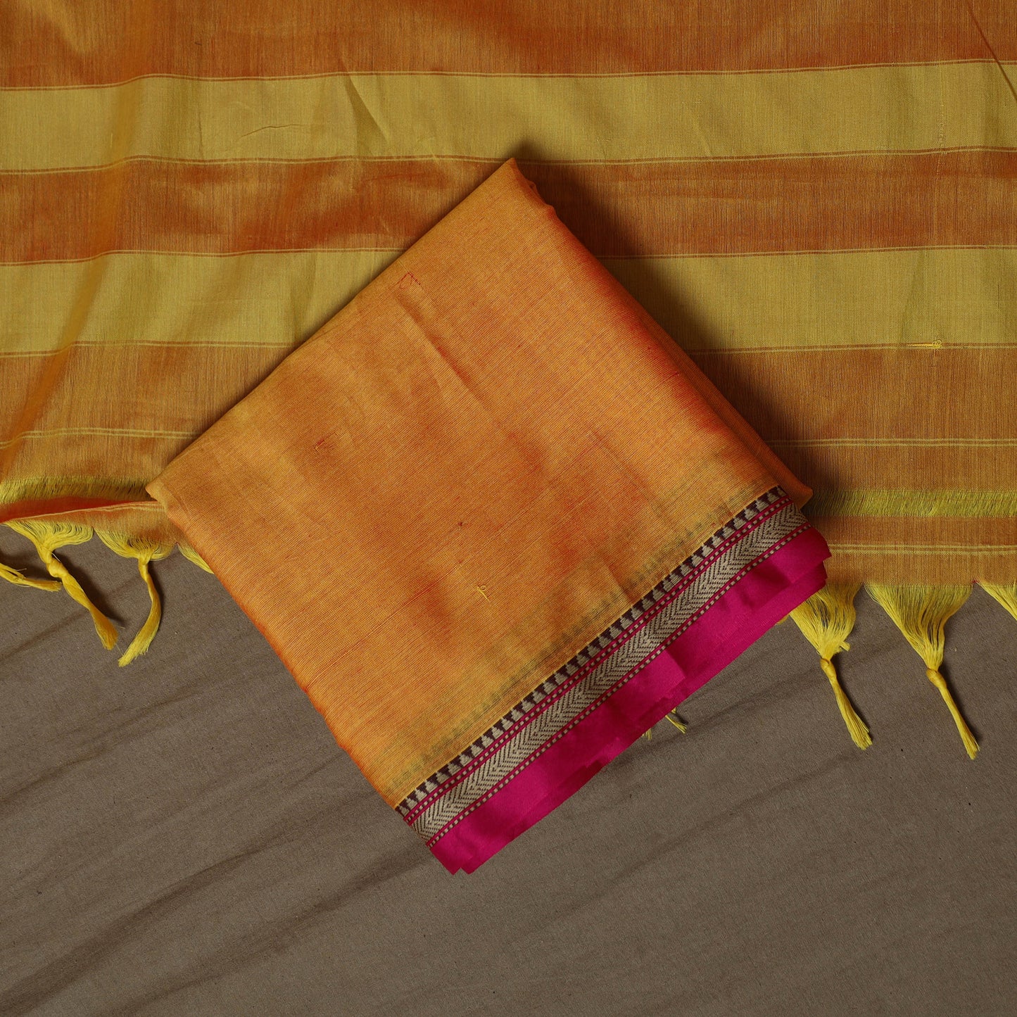 Dharwad Cotton 3pc Unstitched Dress Material Suit Set with Woven Border 44