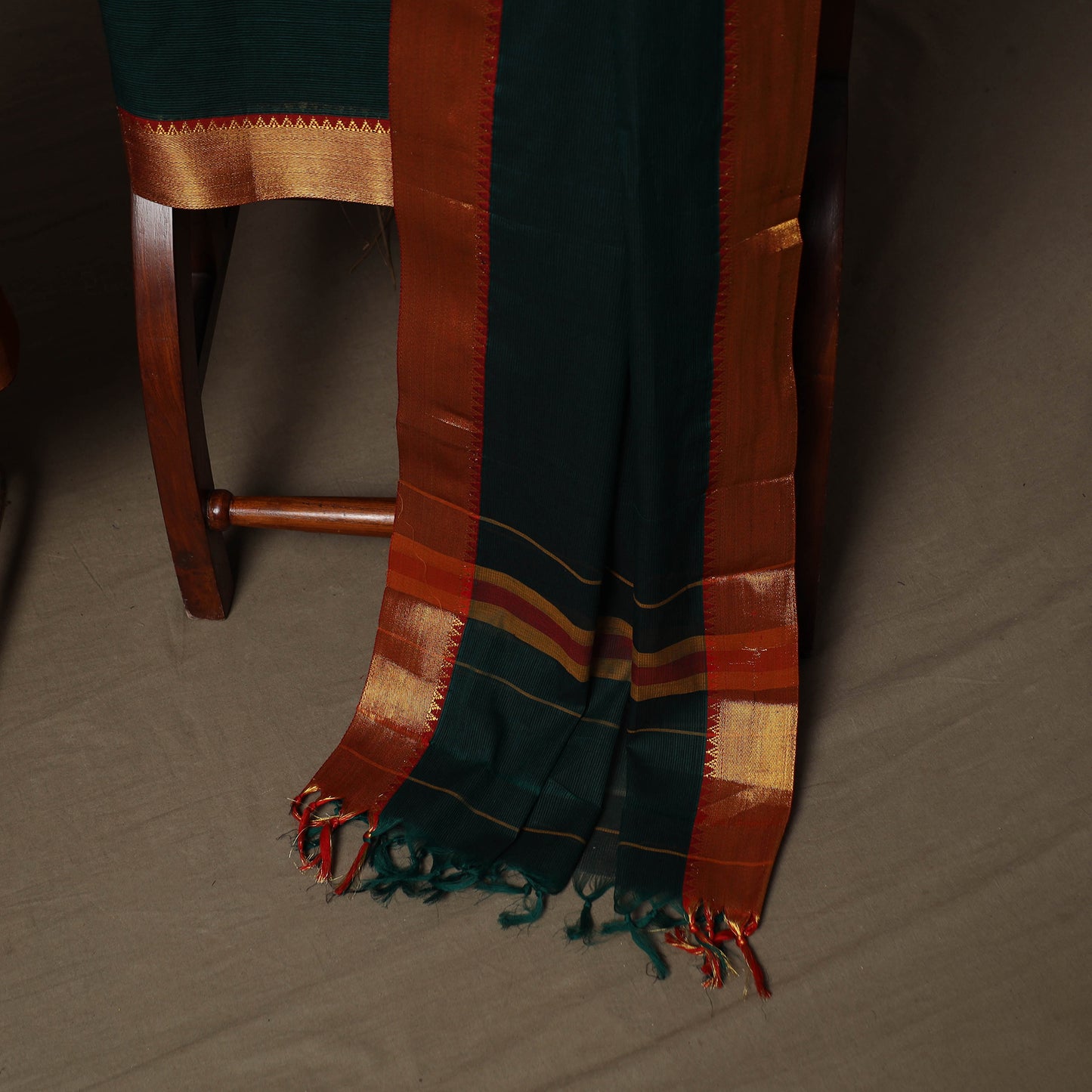 Dharwad Cotton 3pc Unstitched Dress Material Suit Set with Woven Border 40