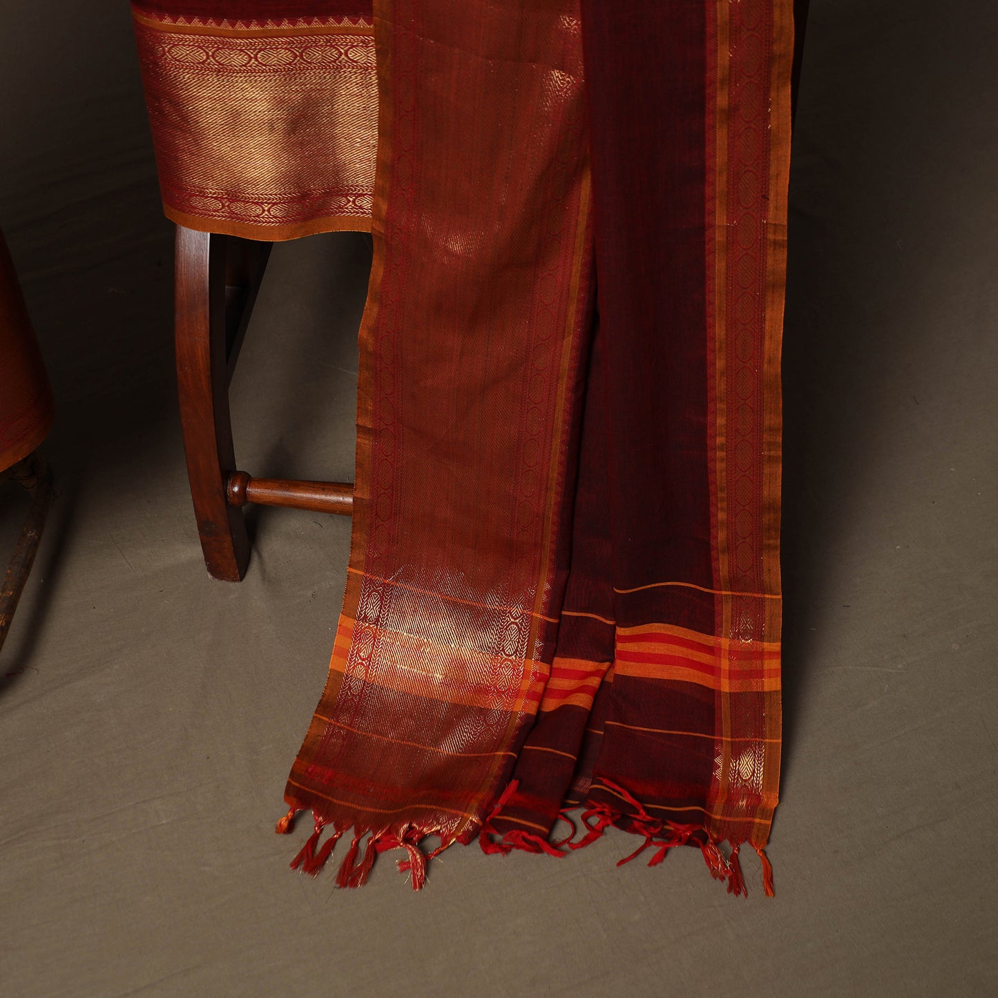 Dharwad Cotton 3pc Unstitched Dress Material Suit Set with Woven Border 32