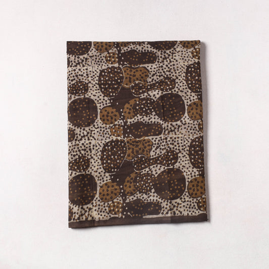 Brown - Akola Block Printed Cotton Precut Fabric (1.3 meter) 05