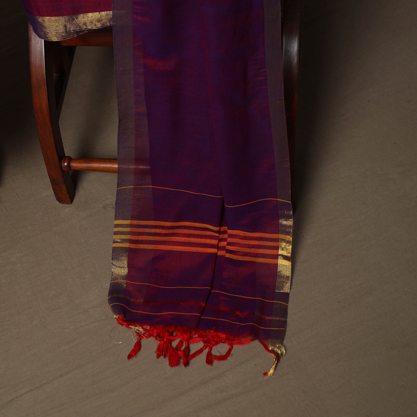 Dharwad Cotton 3pc Unstitched Dress Material Suit Set with Woven Border 14