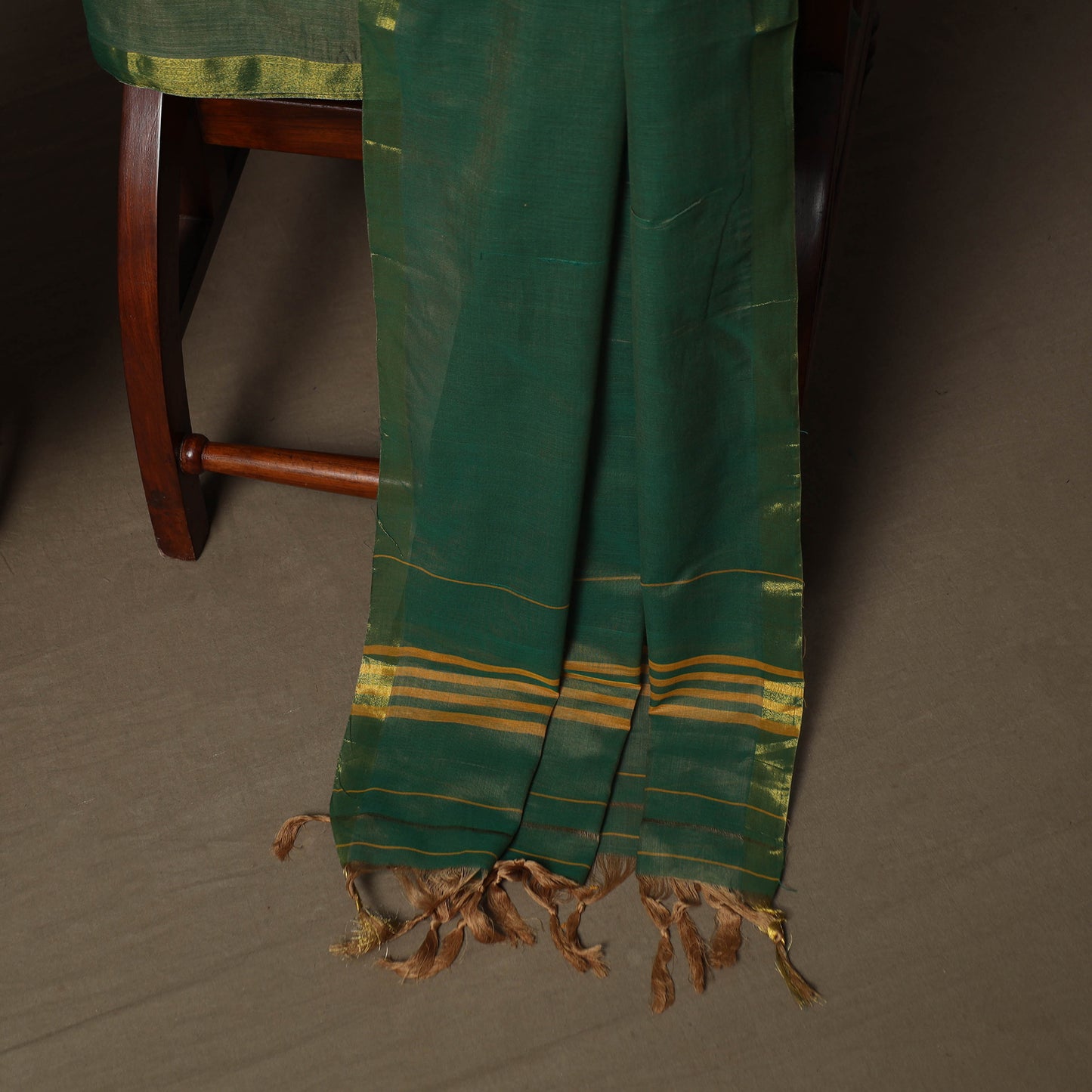 Dharwad Cotton 3pc Unstitched Dress Material Suit Set with Woven Border 13