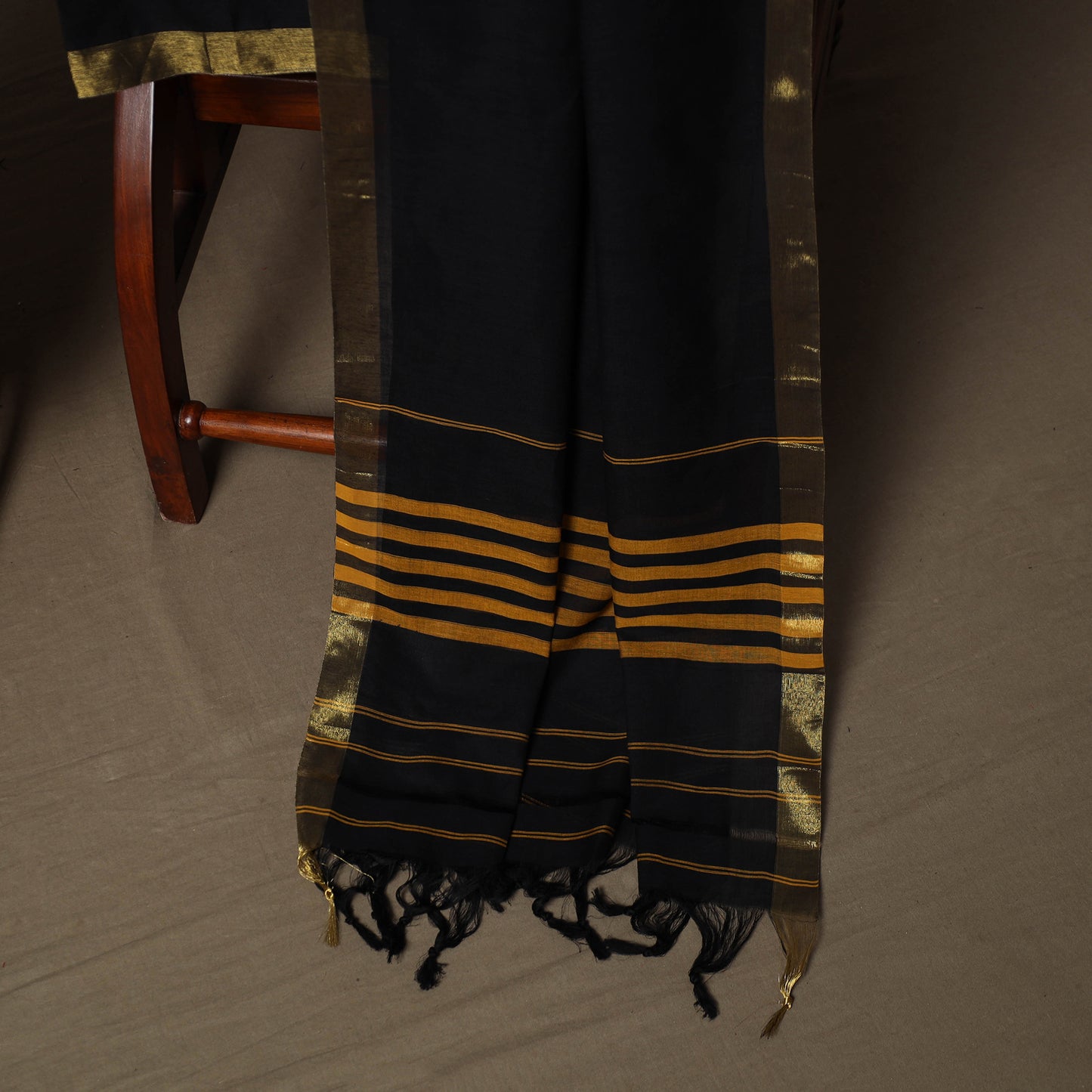 Dharwad Cotton 3pc Unstitched Dress Material Suit Set with Woven Border 08
