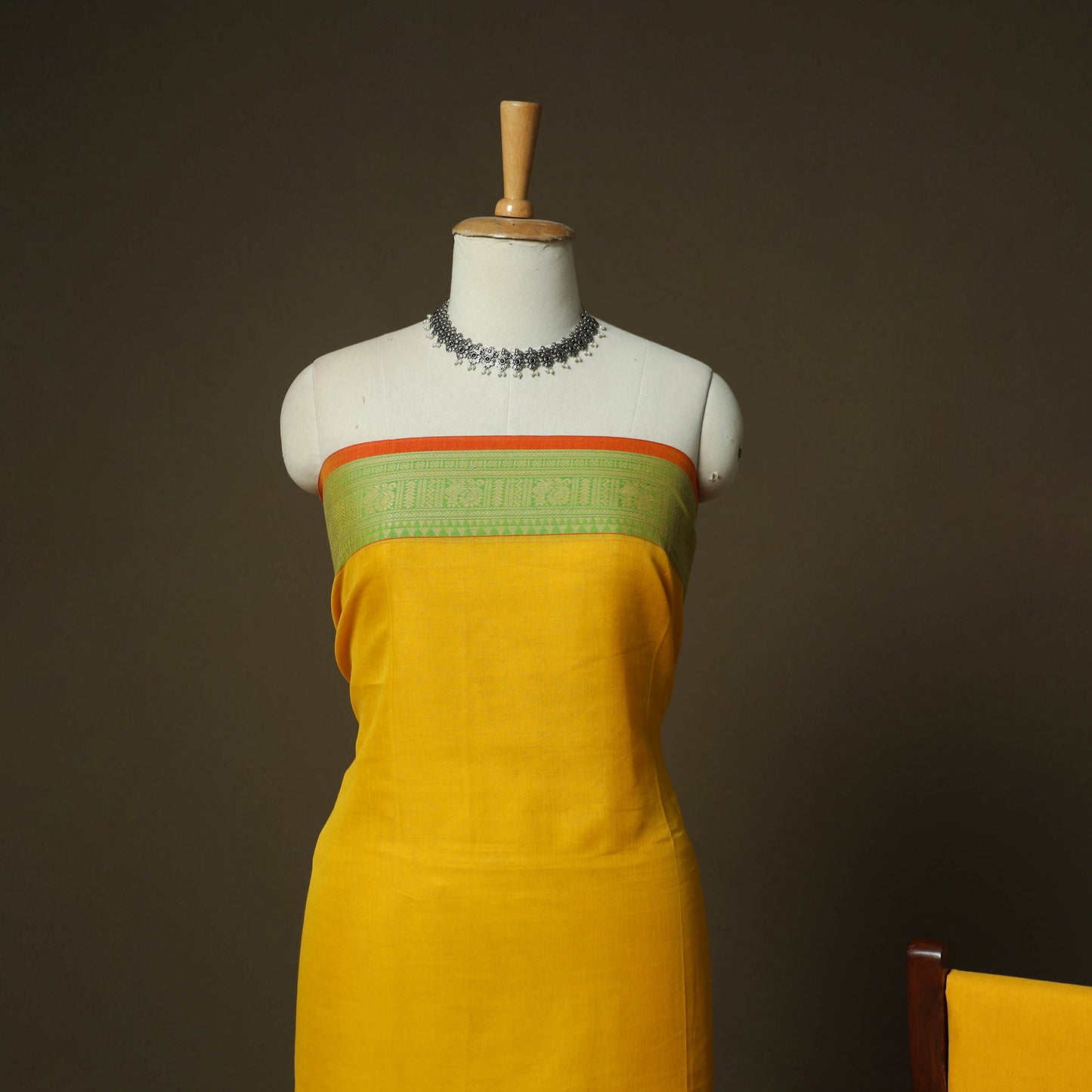 Dharwad Woven Cotton 3pc Unstitched Dress Material Suit Set 04