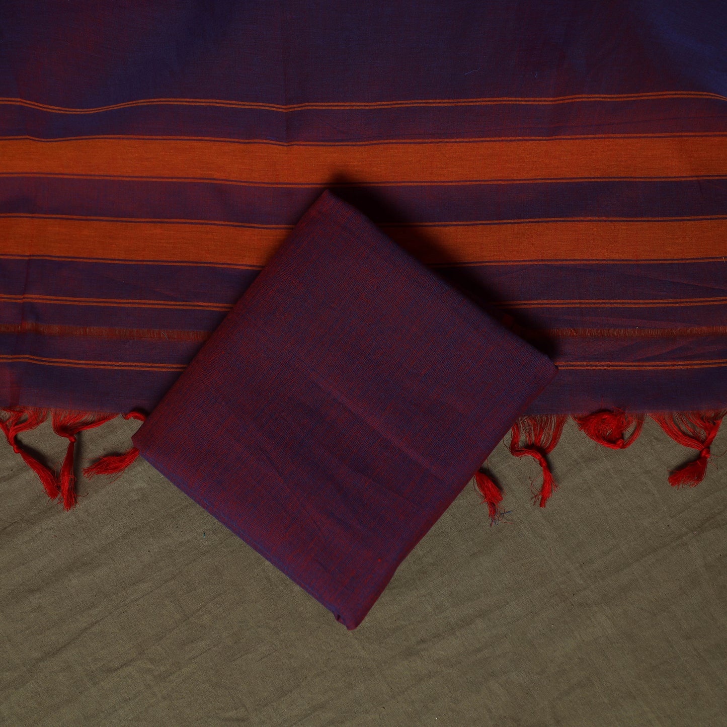 Dharwad Woven Cotton 3pc Unstitched Dress Material Suit Set 06