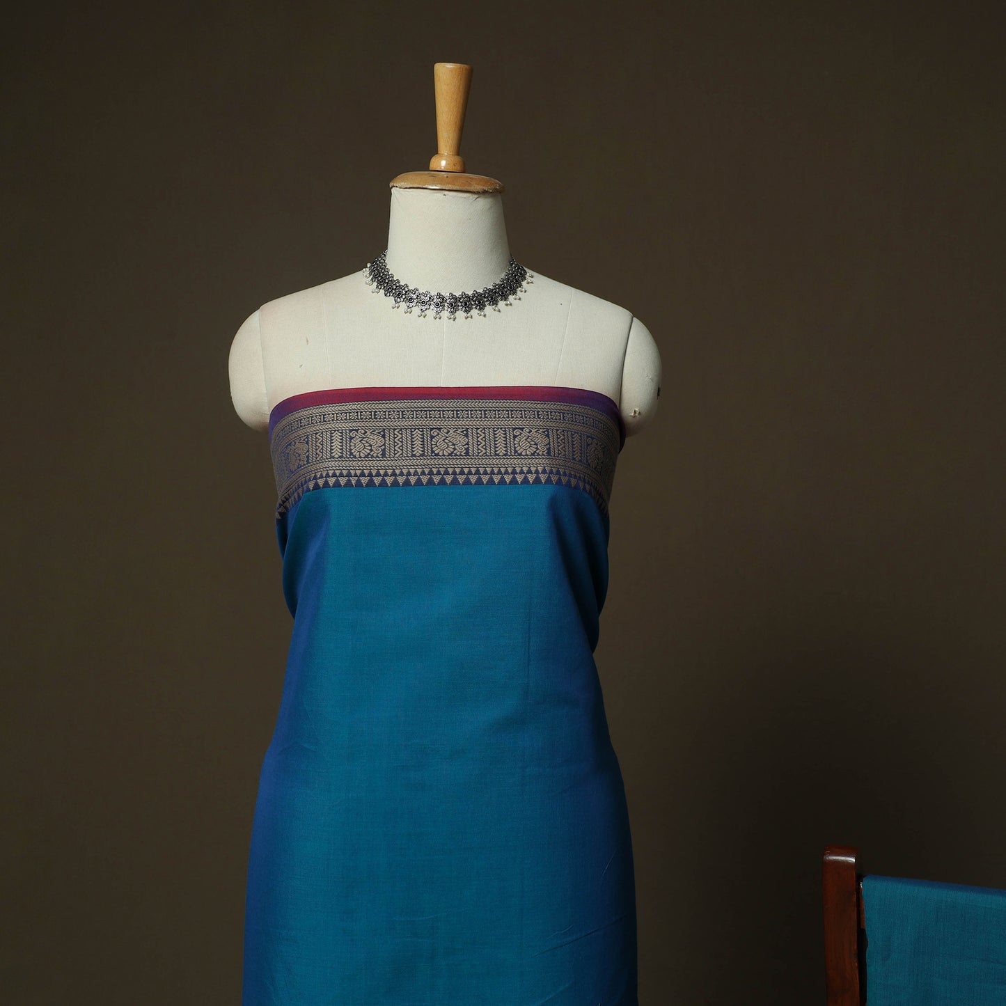 Dharwad Woven Cotton 3pc Unstitched Dress Material Suit Set 09
