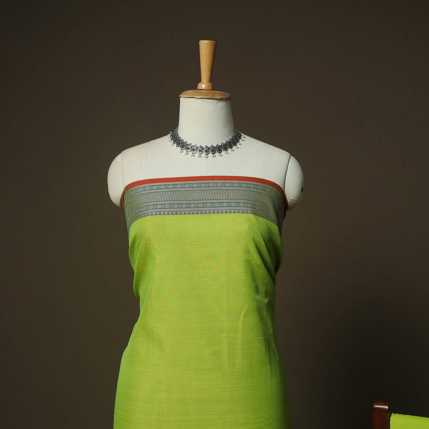 Dharwad Woven Cotton 3pc Unstitched Dress Material Suit Set 14
