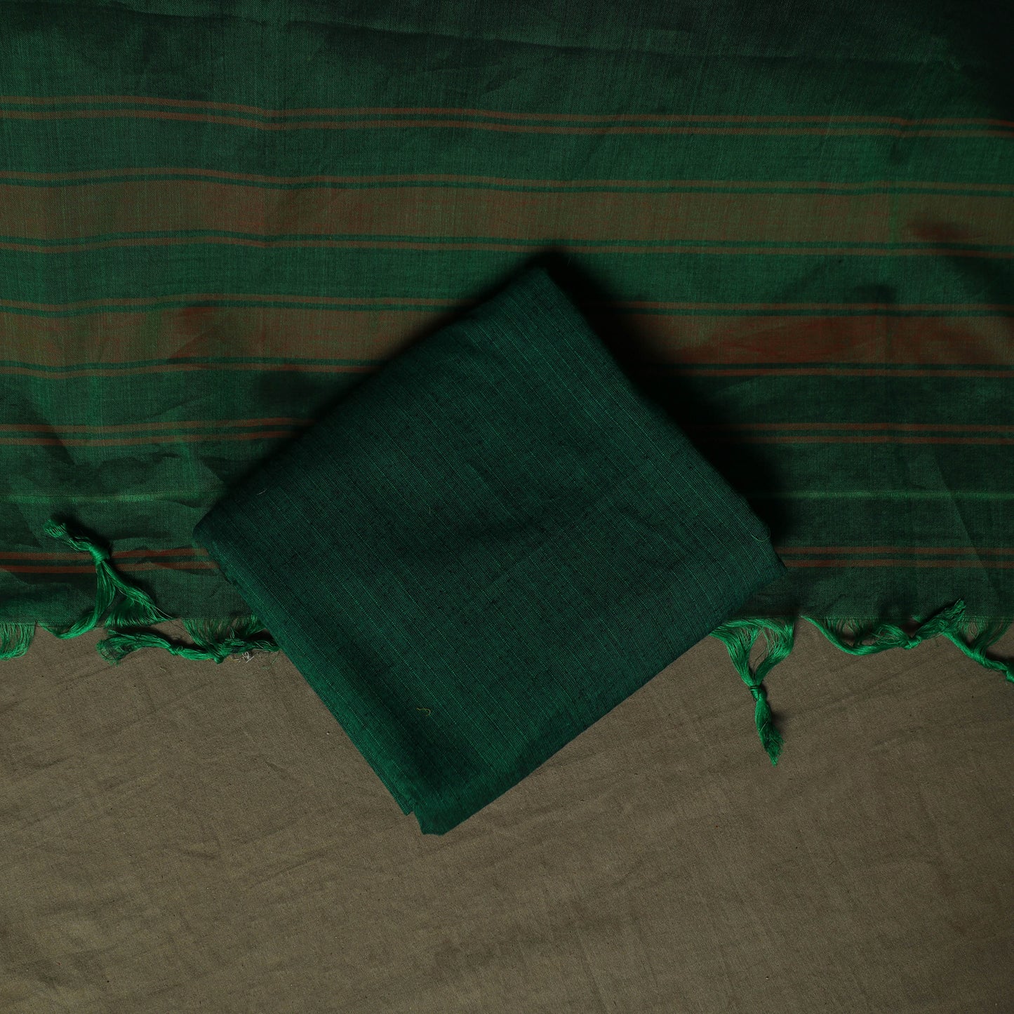 Dharwad Woven Cotton 3pc Unstitched Dress Material Suit Set 15
