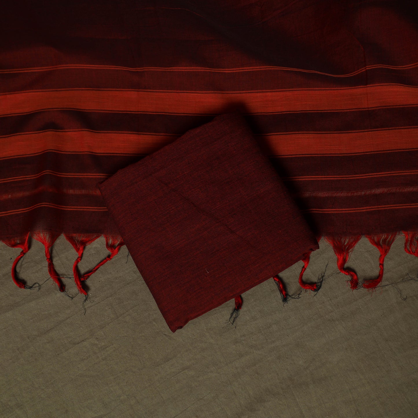 Dharwad Woven Cotton 3pc Unstitched Dress Material Suit Set 19