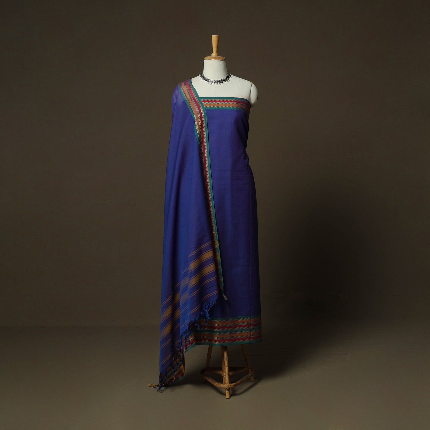 Dharwad Woven Cotton 3pc Unstitched Dress Material Suit Set 24