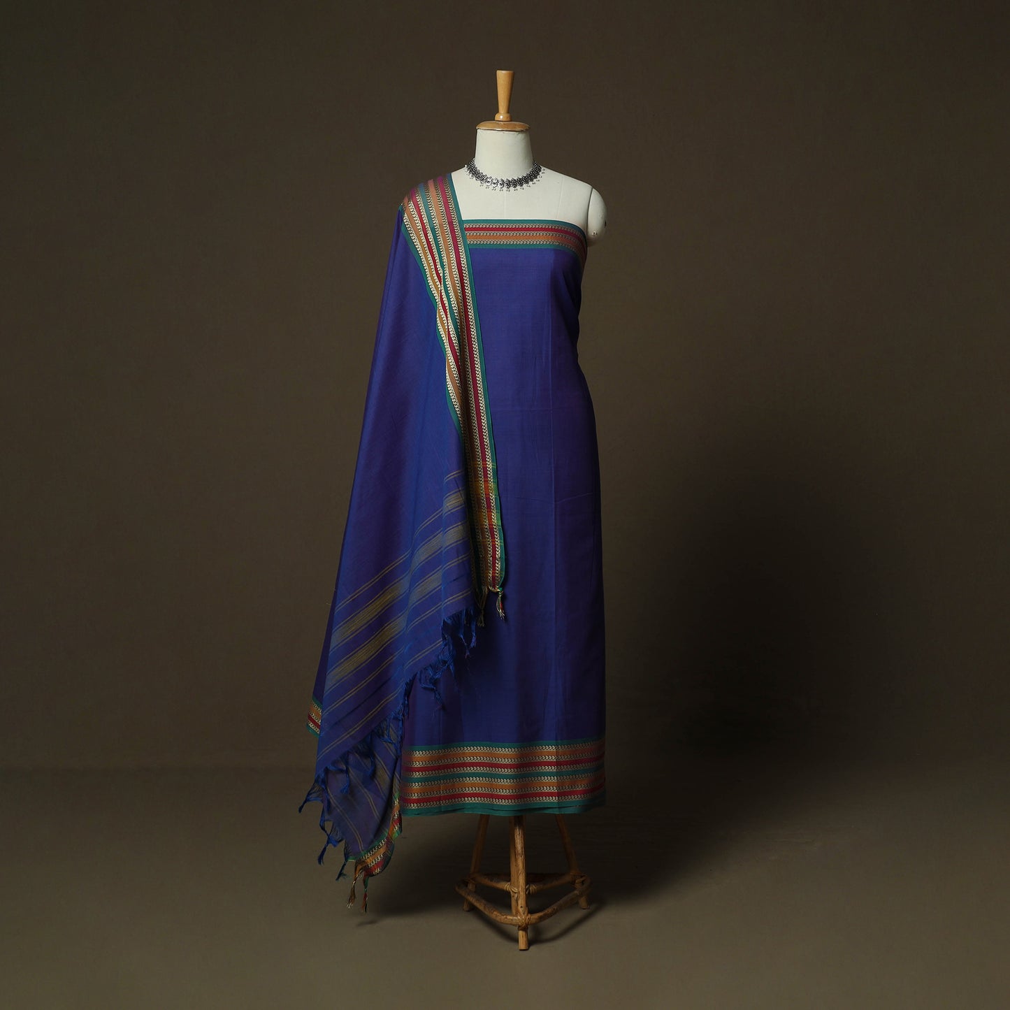Dharwad Woven Cotton 3pc Unstitched Dress Material Suit Set 25