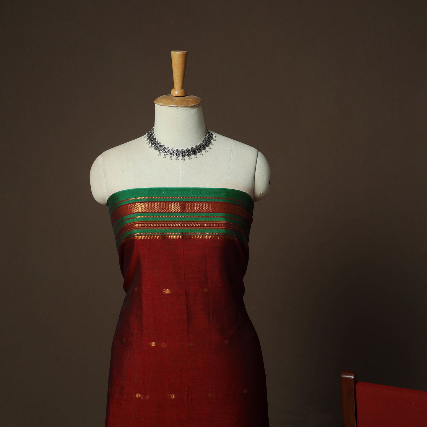 Dharwad Woven Cotton 3pc Unstitched Dress Material Suit Set 27