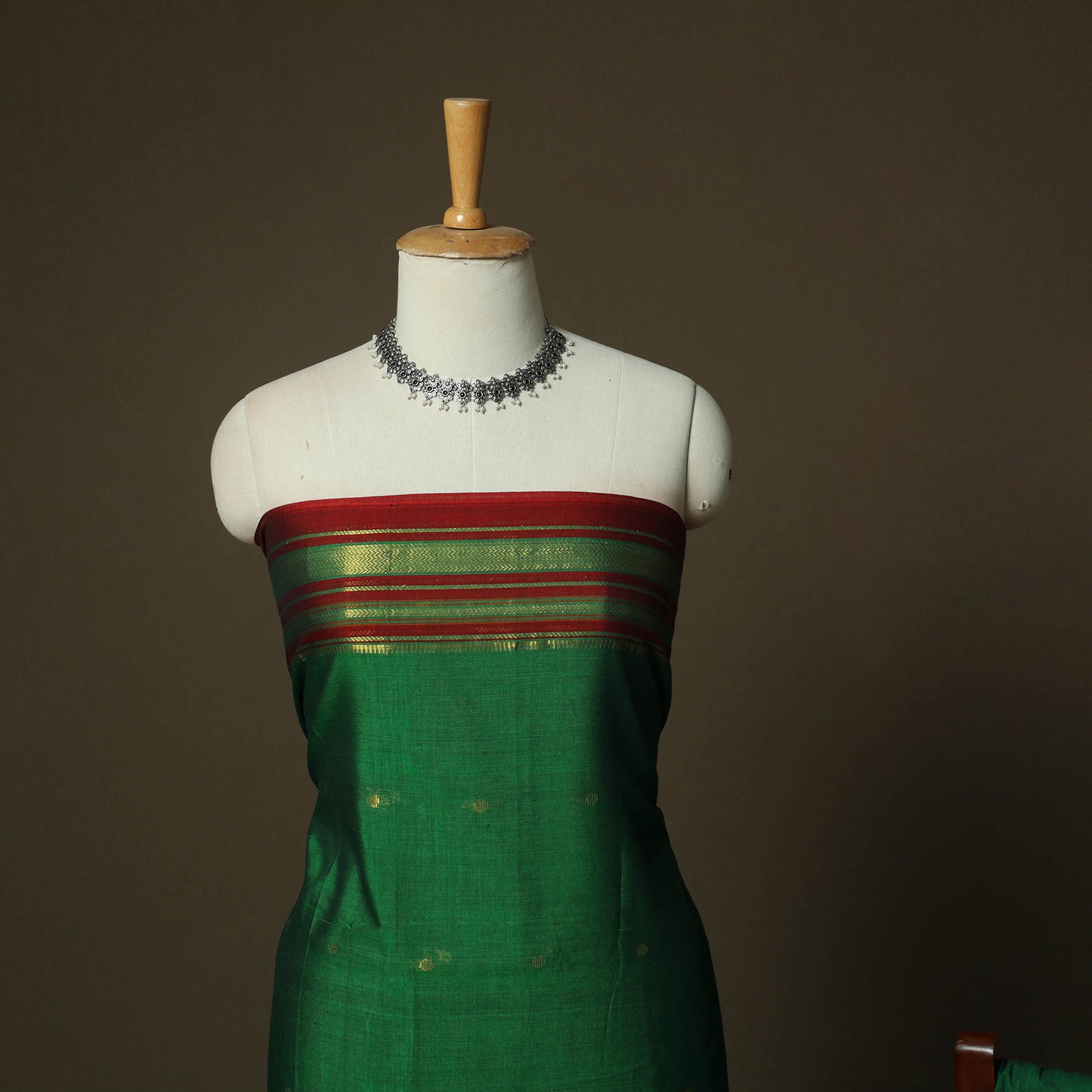 Dharwad Woven Cotton 3pc Unstitched Dress Material Suit Set 28