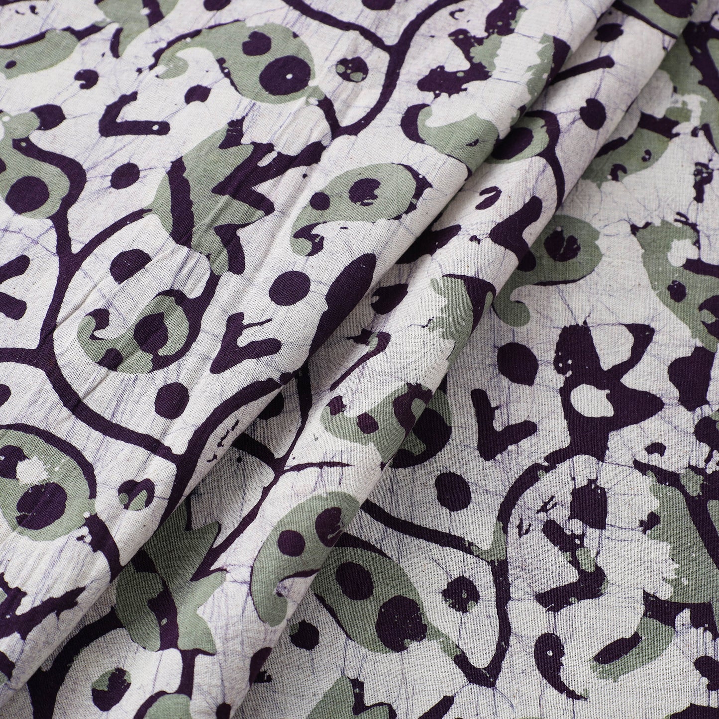 Multicolor - Pure Cotton Kutch Batik Print Fabric 49