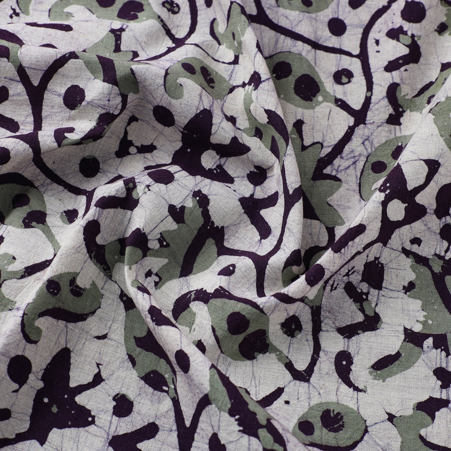 Multicolor - Pure Cotton Kutch Batik Print Fabric 49