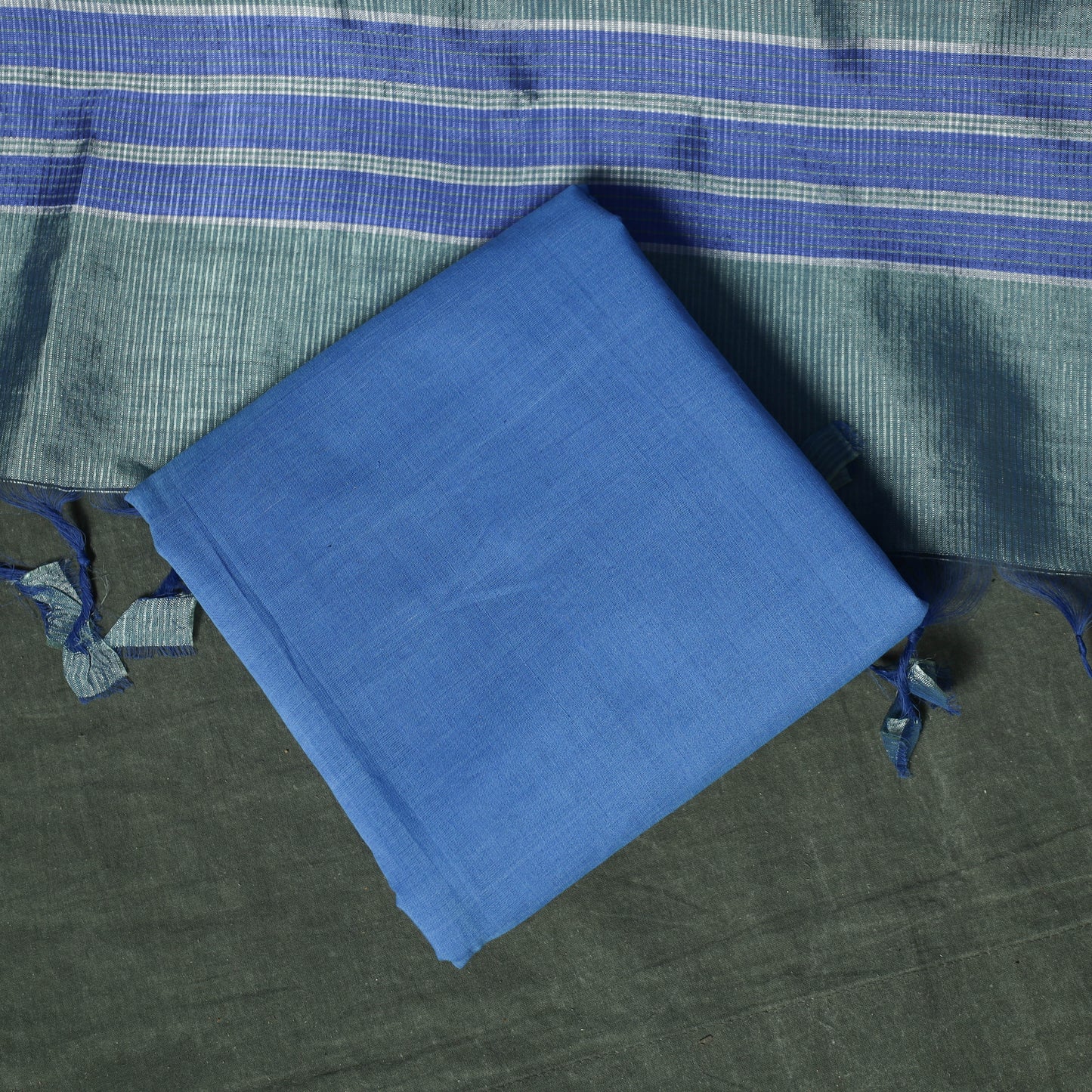 Mangalagiri Handloom Silk Cotton 3pc Unstitched Dress Material Suit Set 06