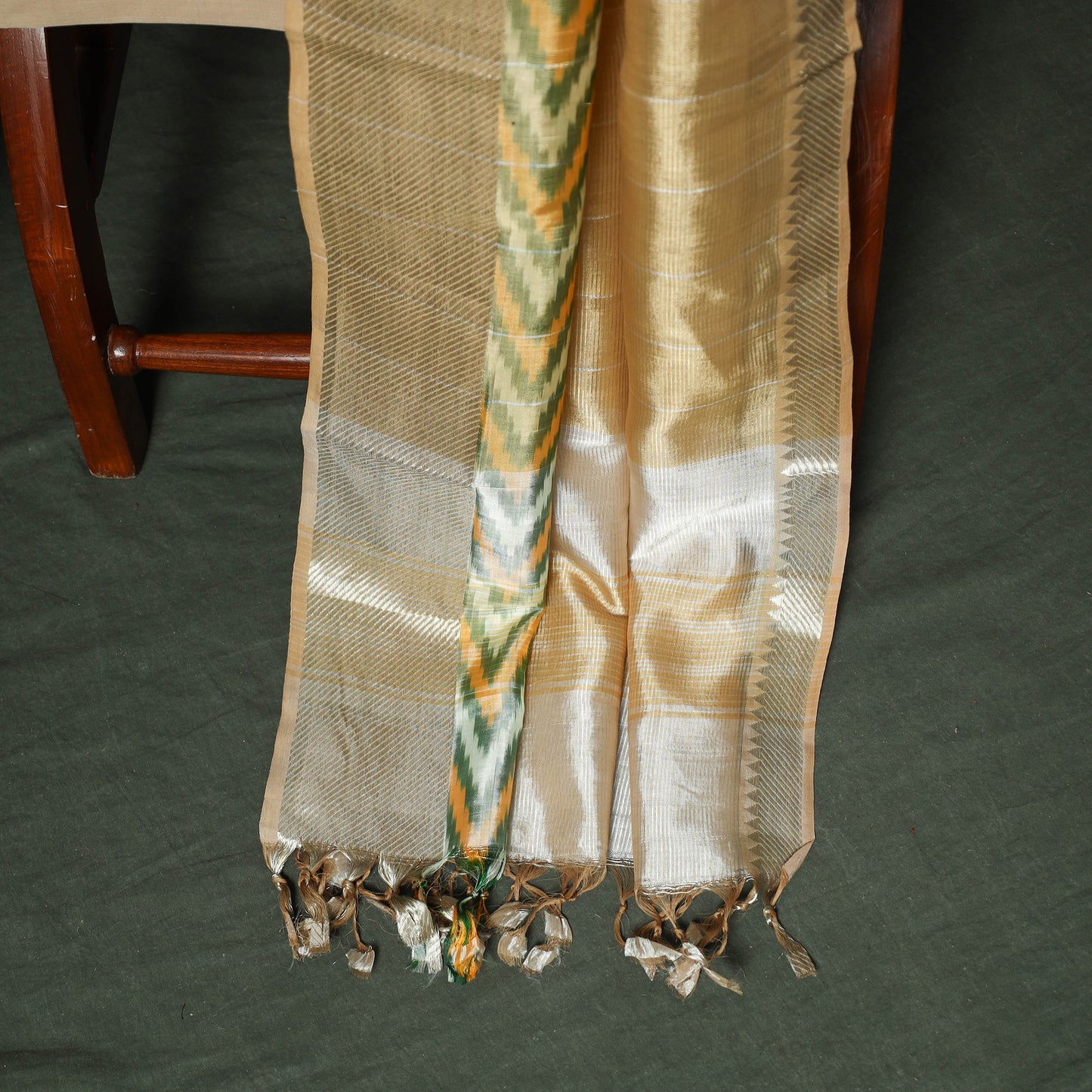 Mangalagiri Handloom Silk Cotton 3pc Unstitched Dress Material Suit Set 09