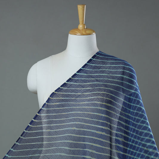 Blue - Leheriya Tie-Dye Kota Doria Cotton Fabric 80