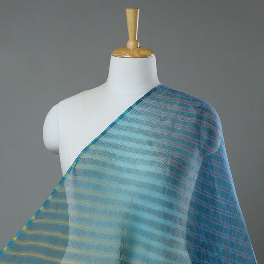 Blue - Leheriya Tie-Dye Kota Doria Cotton Fabric 69